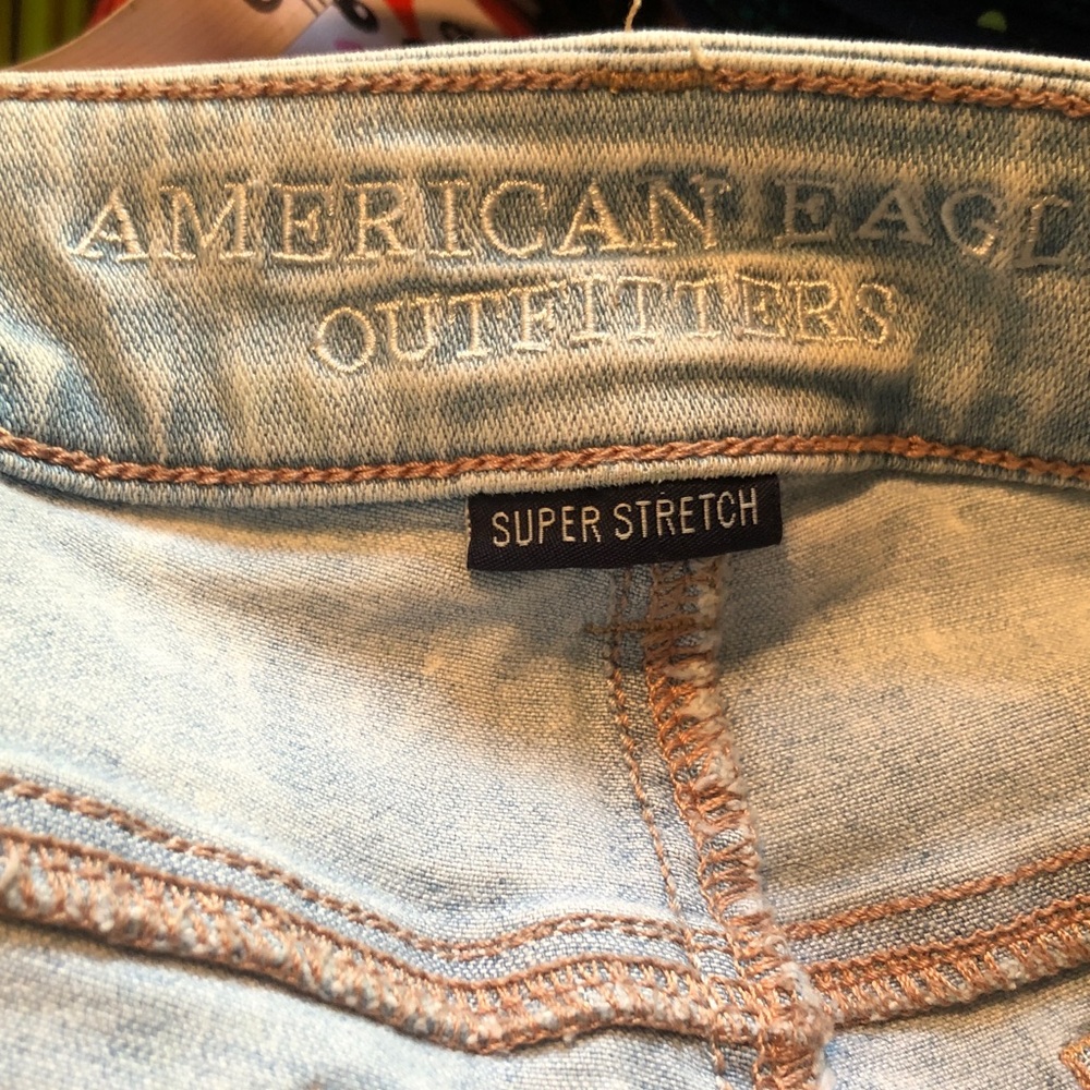 AMERICAN EAGLE lot of 2 denim shorts & Express size XS colorful tank top - Picture 7 of 15